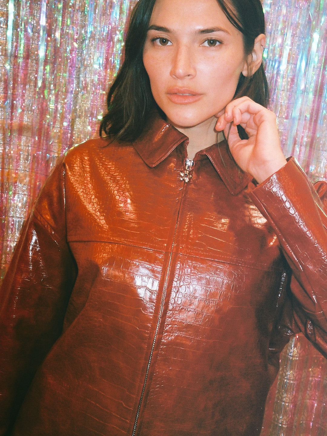 Macey Jacket - Vino Croc – Lisa Says Gah