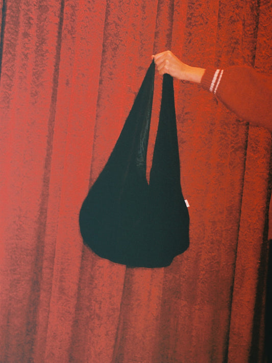 Vera Suede Tote Bag - Black