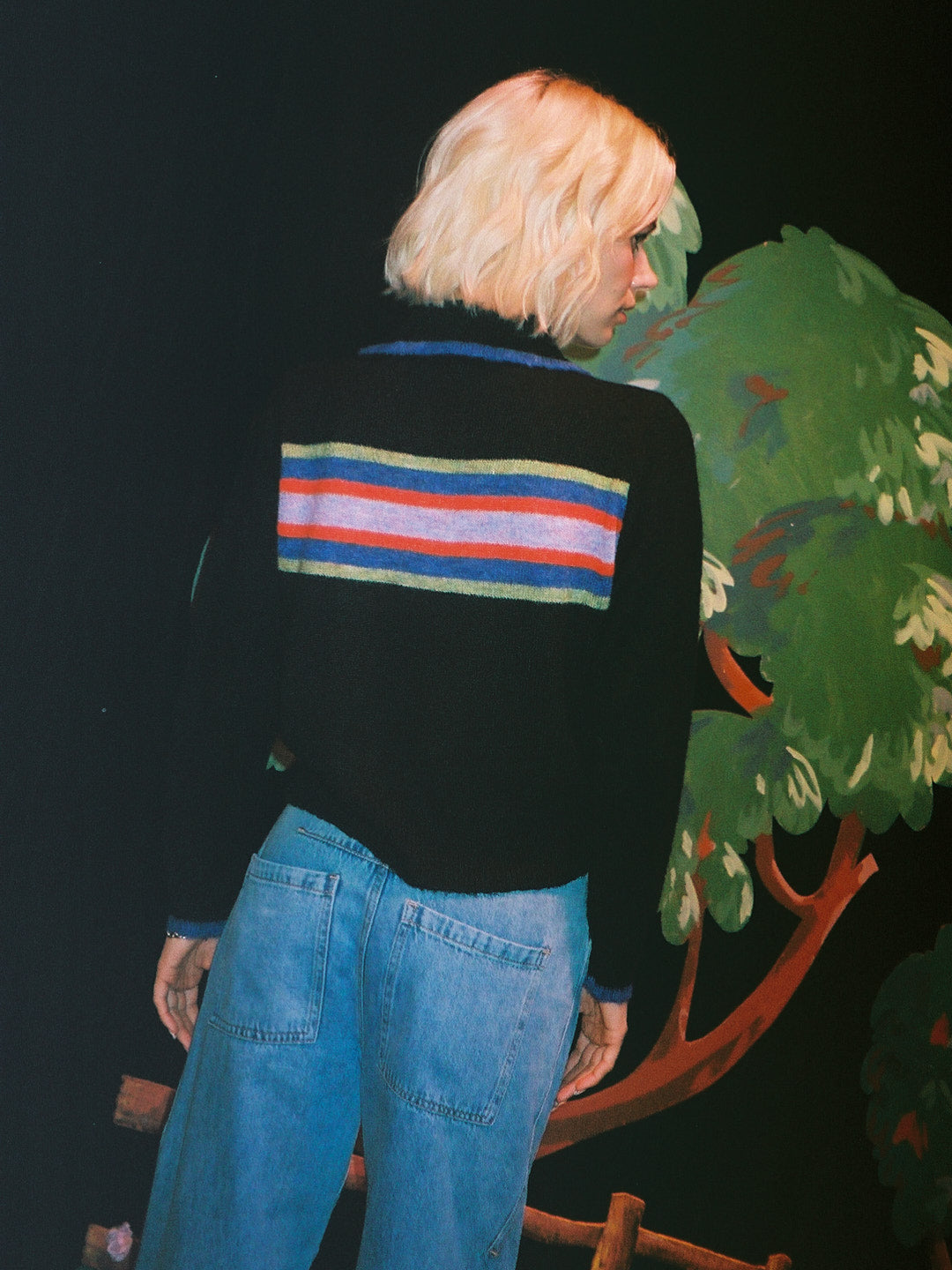 Wylie Half Zip Sweater - Black Multi