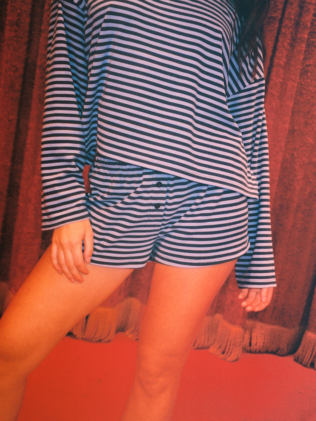 Mona Short - Blue Stripe