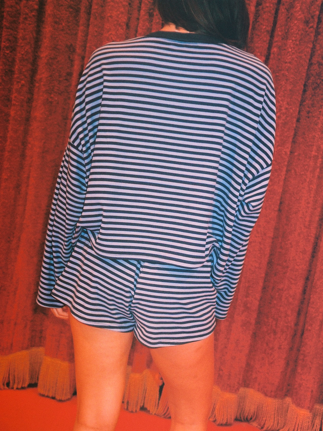 Mona Long Sleeve - Blue Stripe