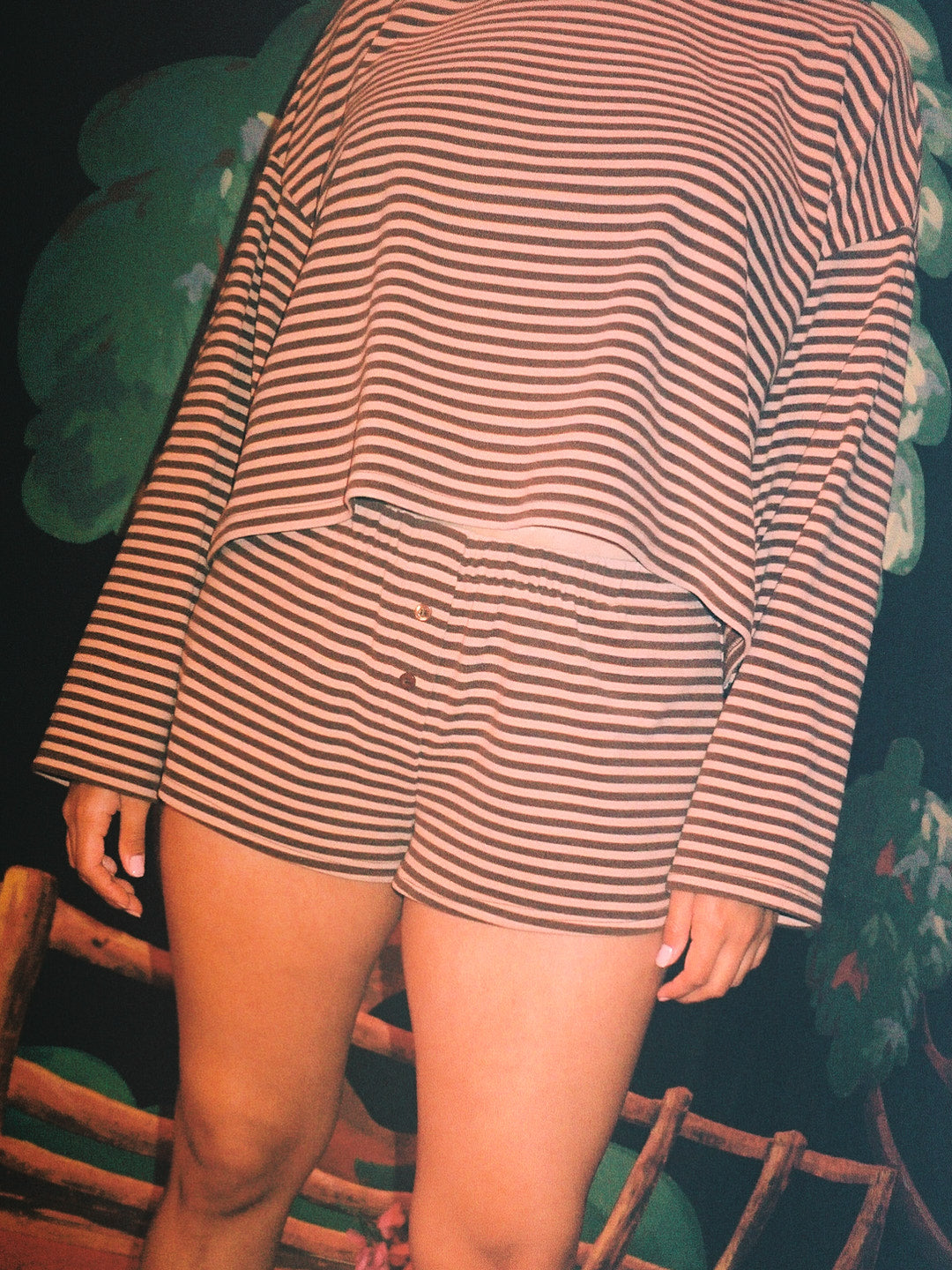 Mona Short - Brown Stripe