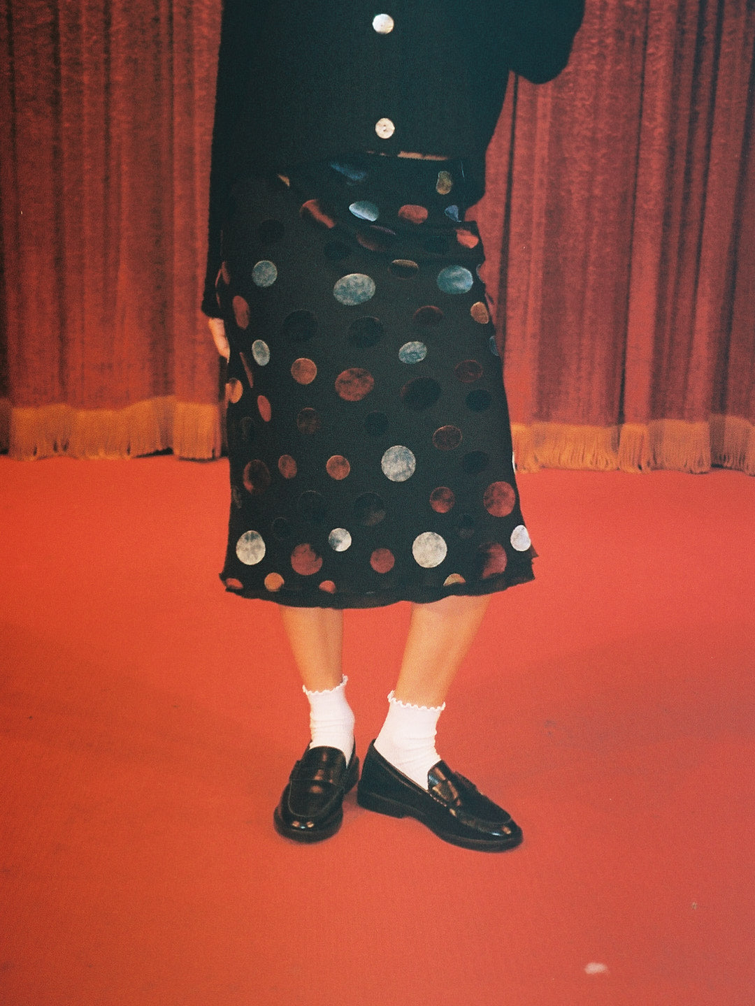 Sandy Midi Skirt - Party Dot