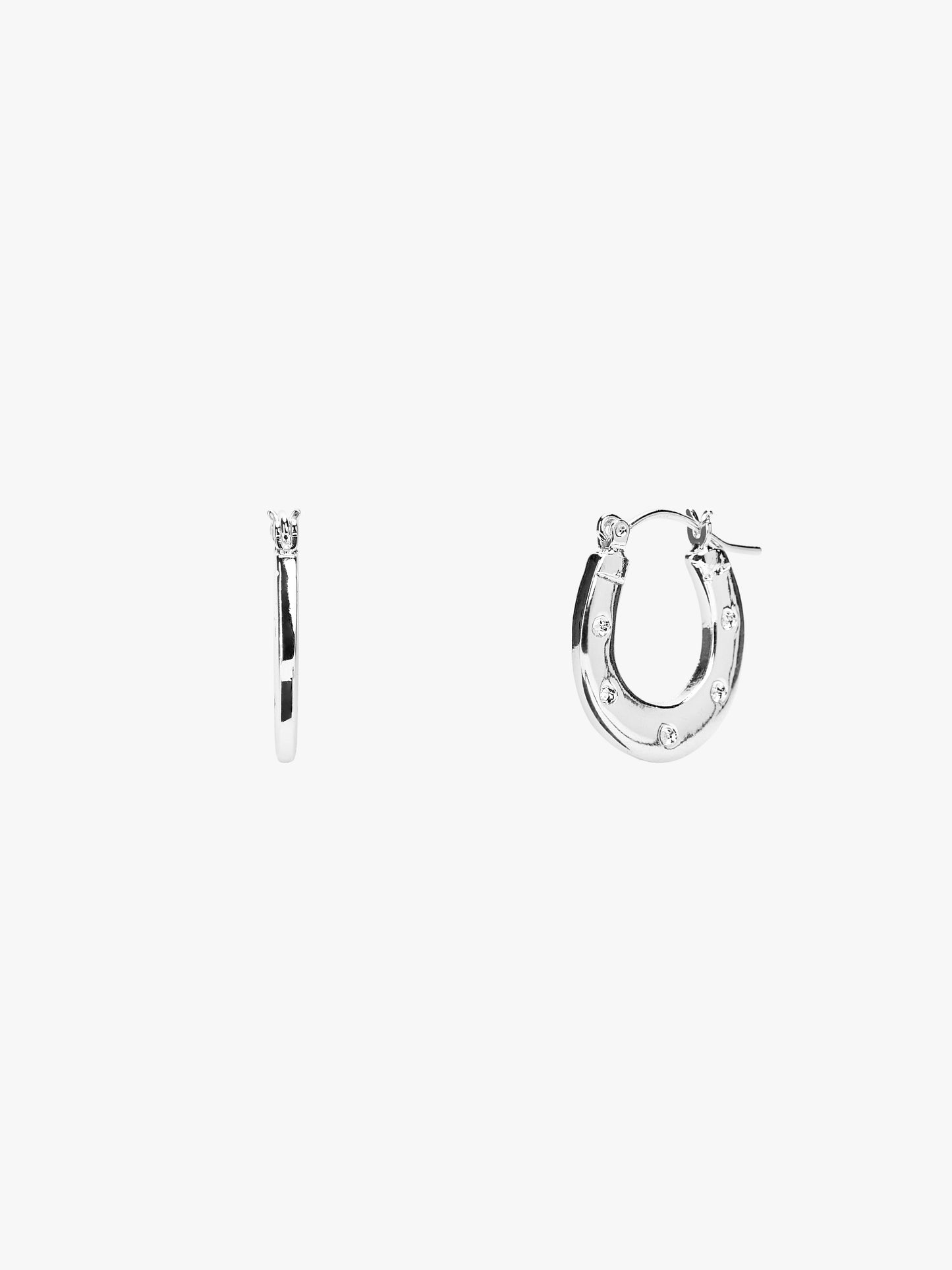 Horseshoe Earrings - Silver
