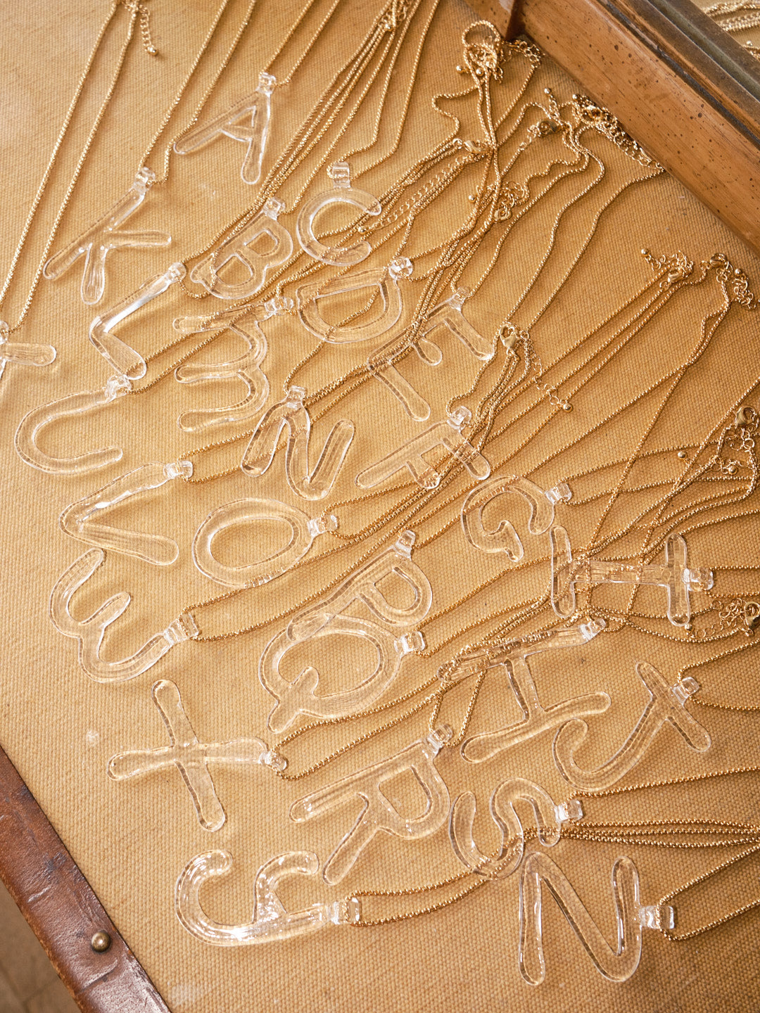 Initial Necklace - Clear