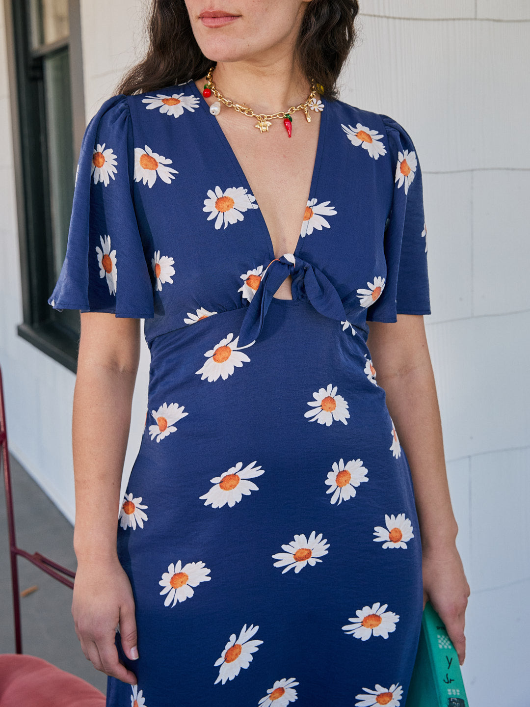 Jess Dress - Navy Daisy