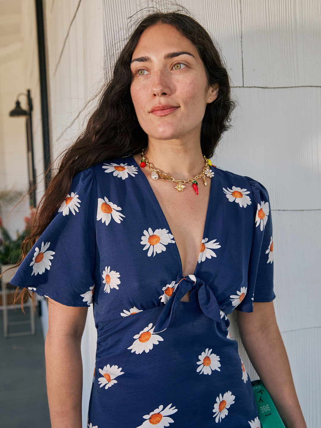 Jess Dress - Navy Daisy