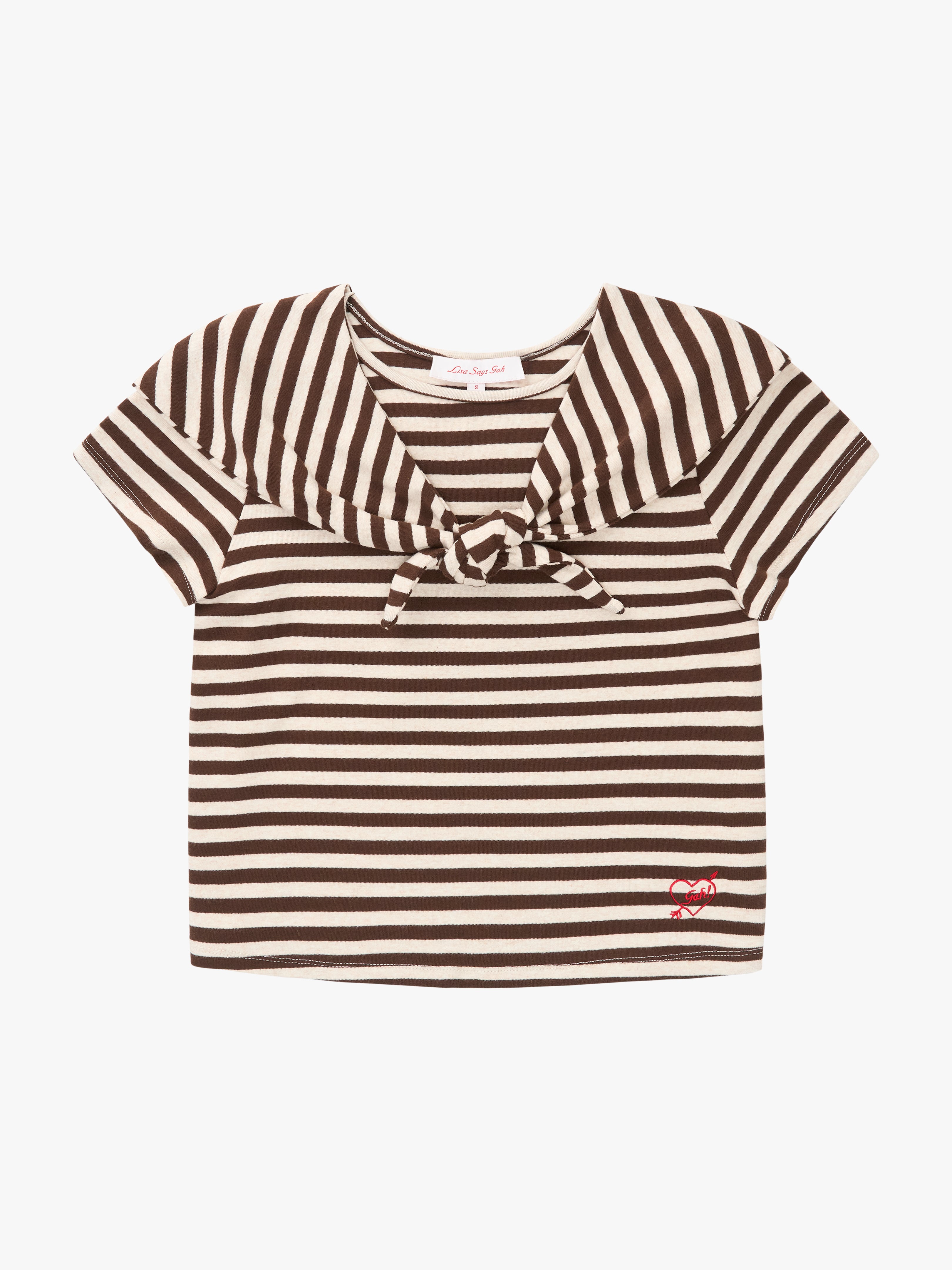 Jude Handkerchief Top - Chocolate Stripe