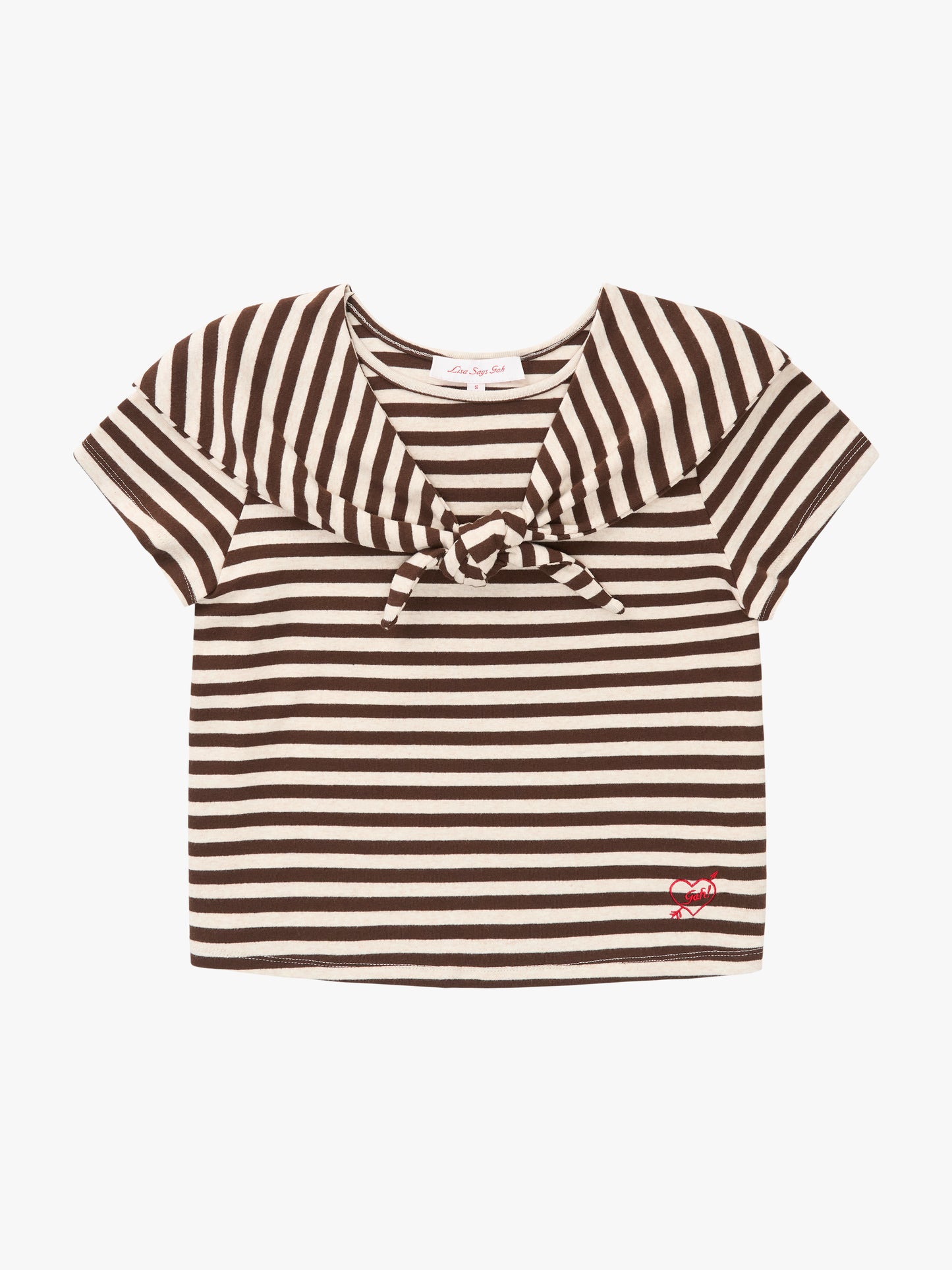 Jude Handkerchief Top - Chocolate Stripe