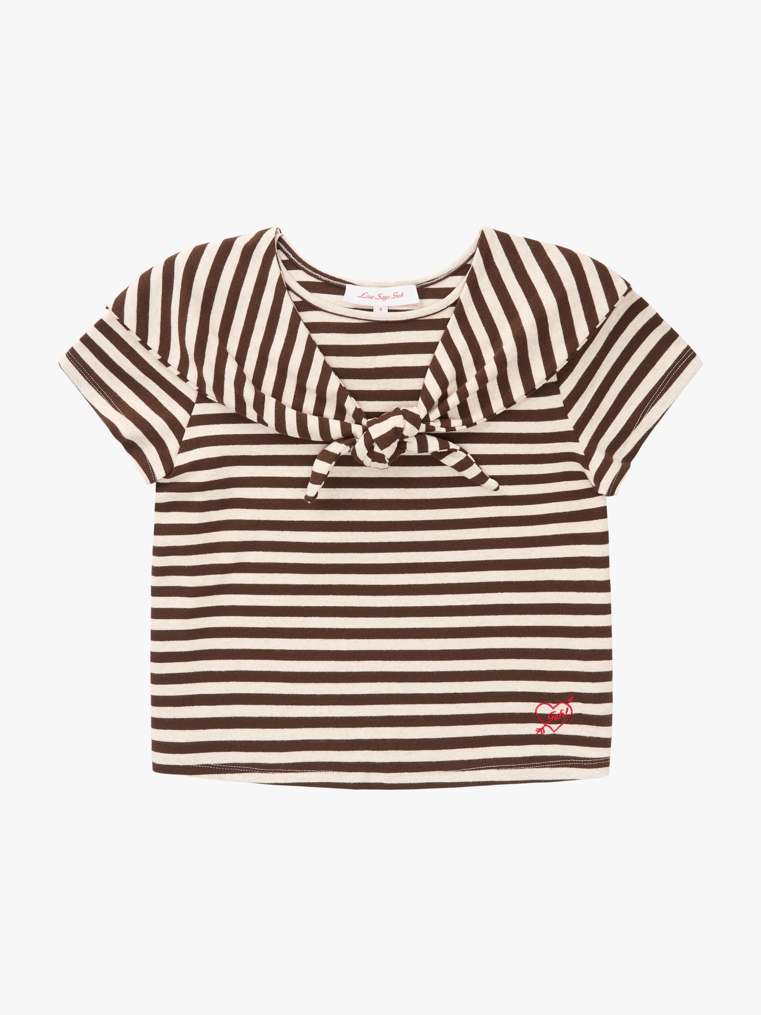 Jude Handkerchief Top - Chocolate Stripe