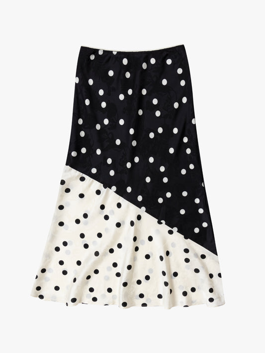 Lily Skirt - Black & White Dot