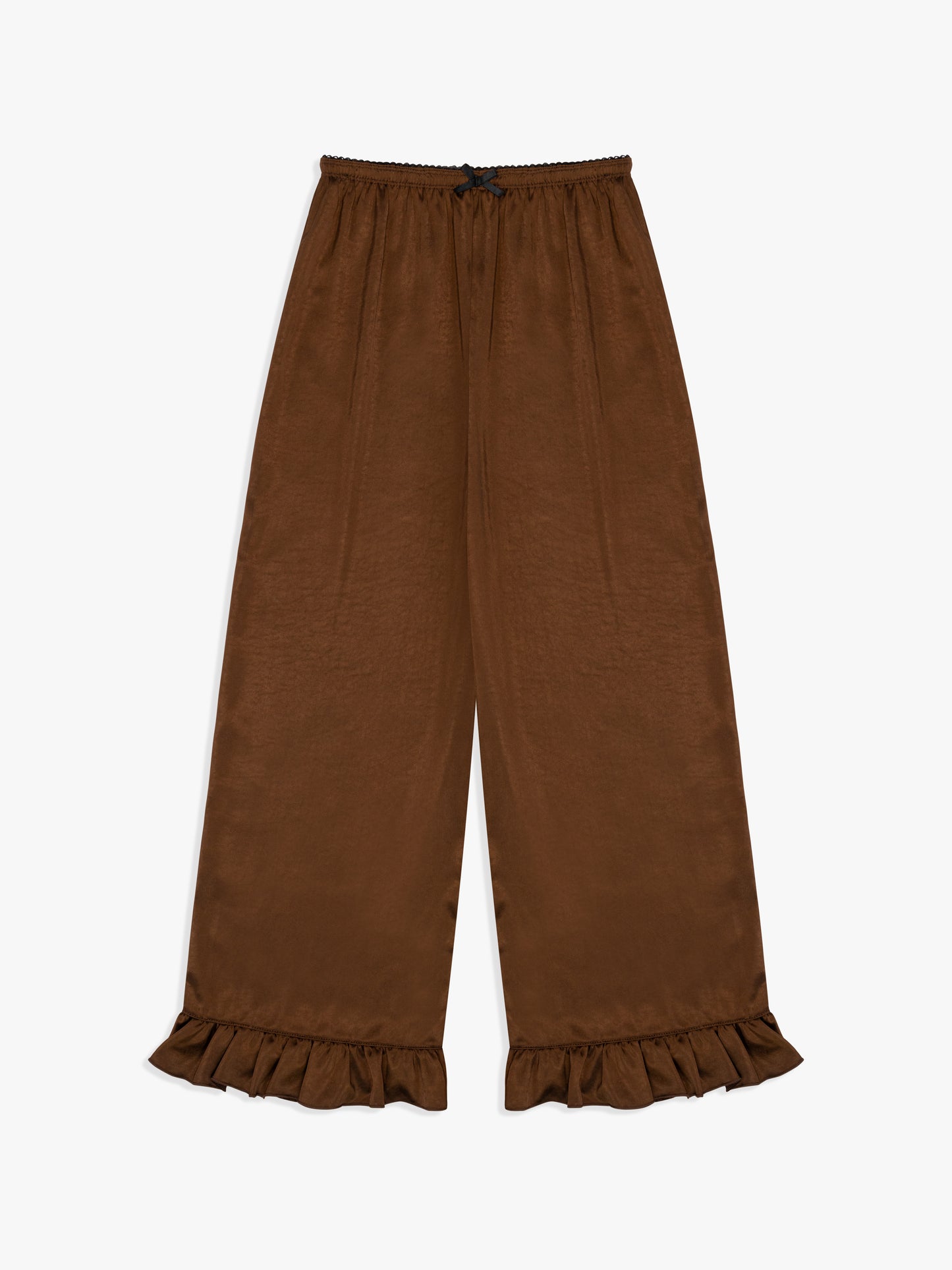 Liora Ruffle Pant - Chocolate