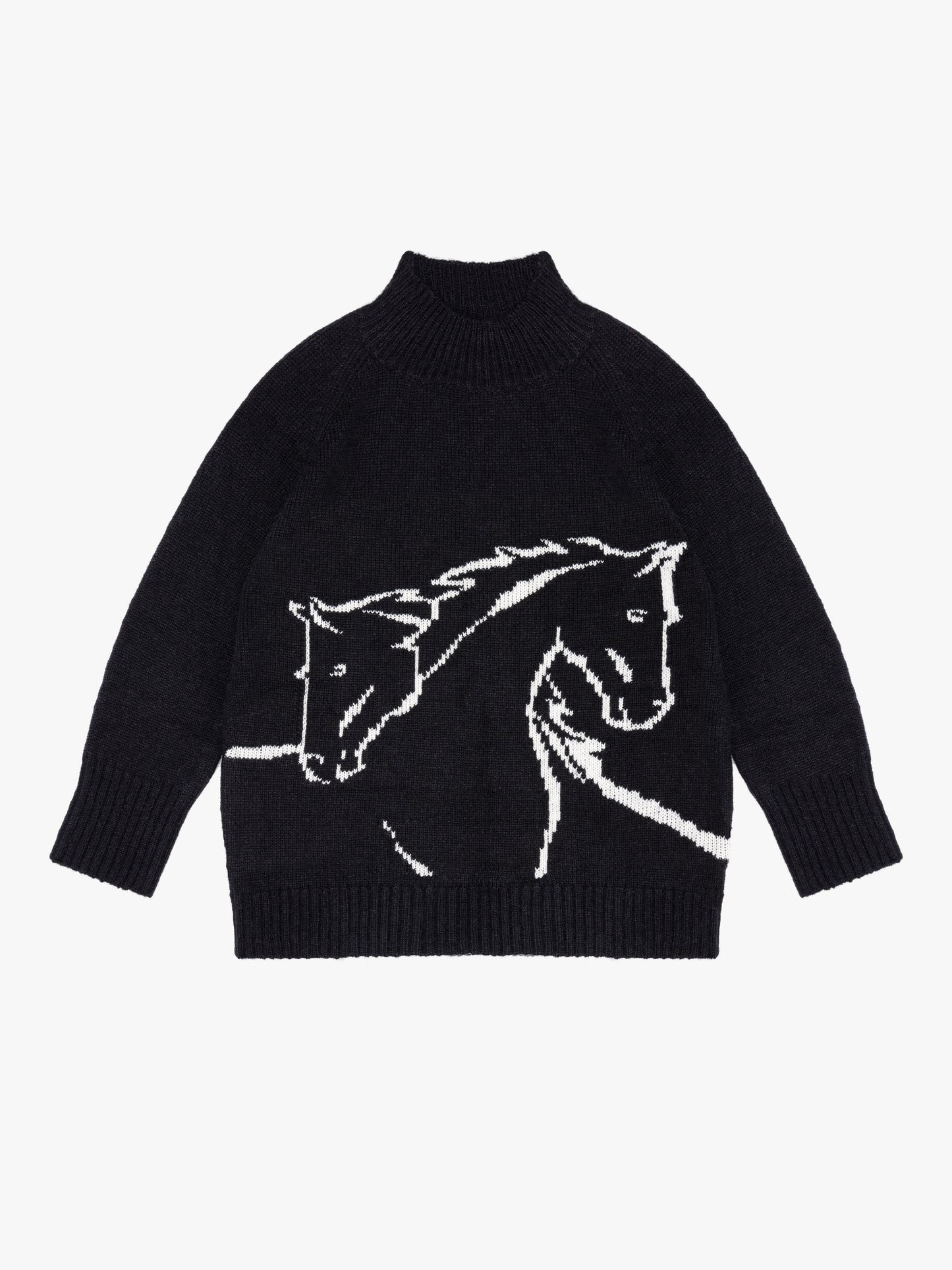 Louise Mockneck Sweater - Horses