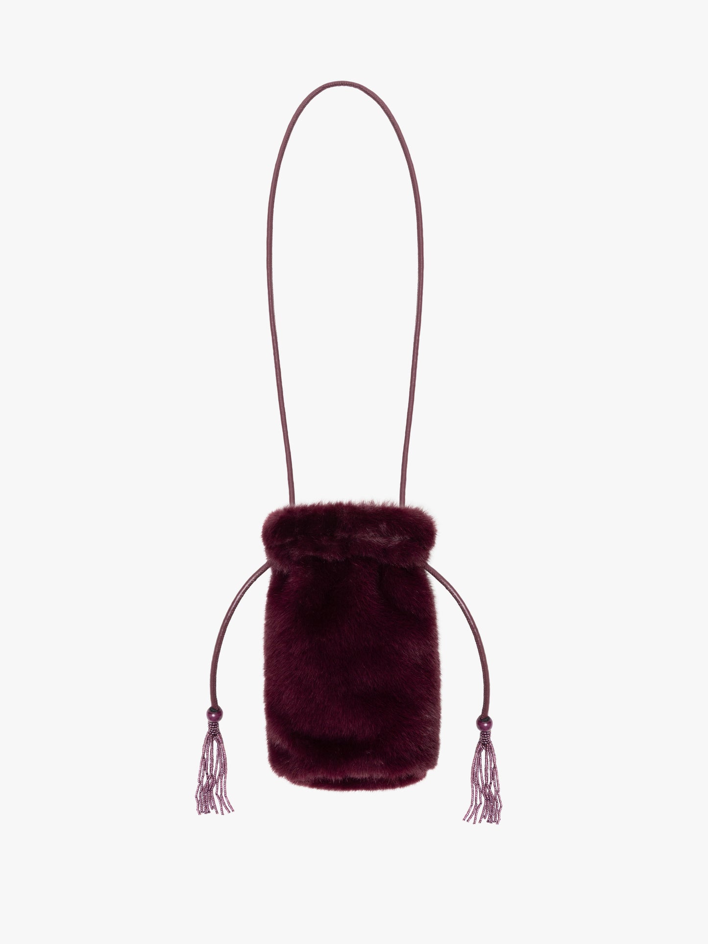 Luca Faux Fur Bag - Merlot