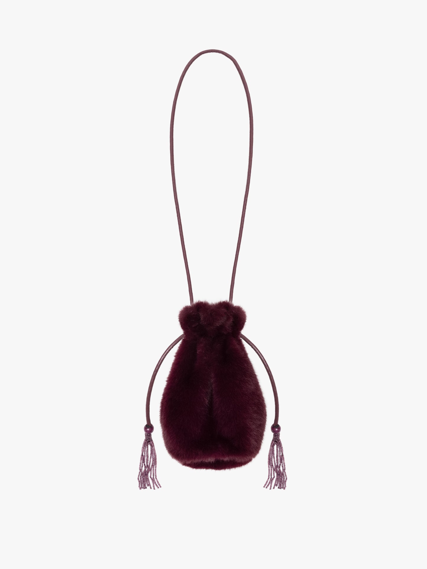Luca Faux Fur Bag - Merlot