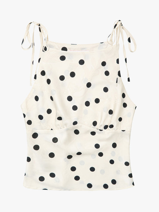 Lucy Top - White Dot