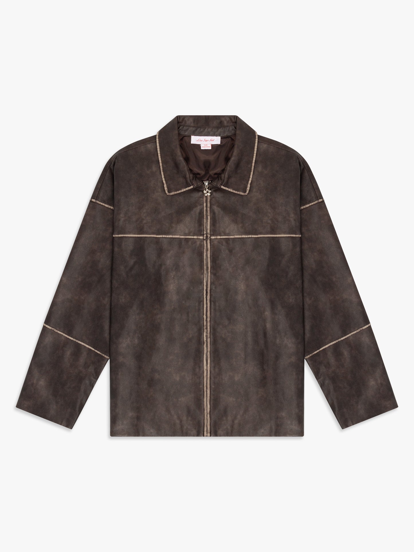 Says Macey Gah Leather – Lisa Jacket Black Vintage -