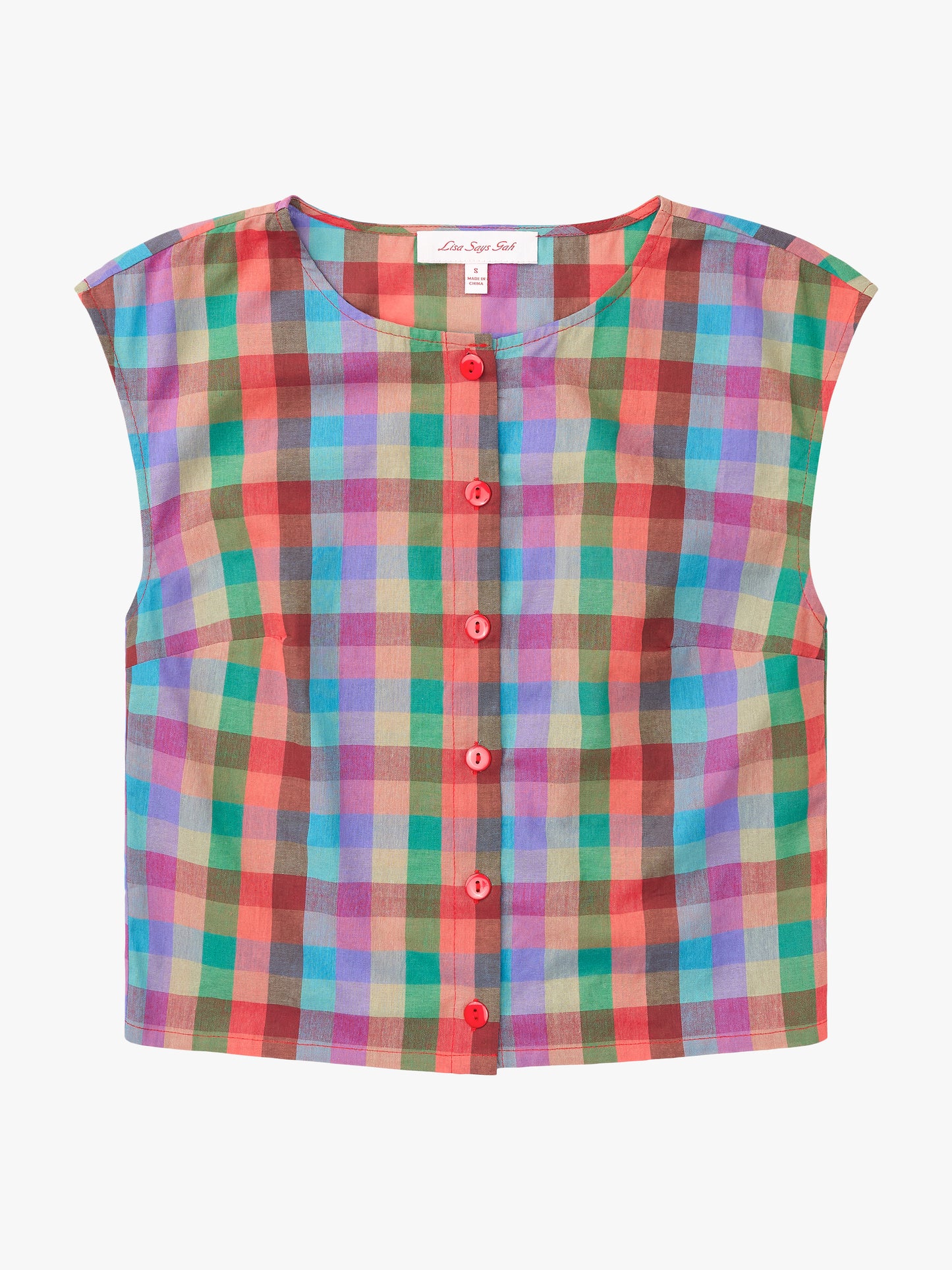 Madeline Top - Colorburst Plaid