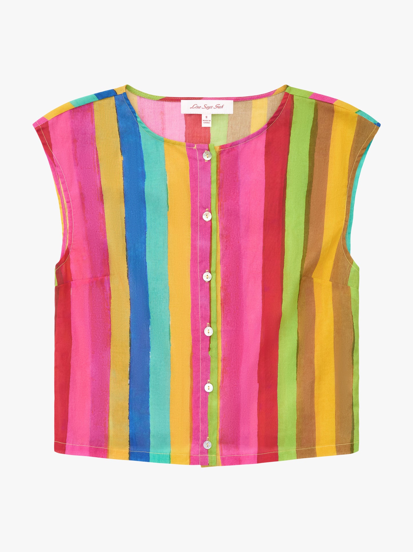 Madeline Top - Sherbert Stripe