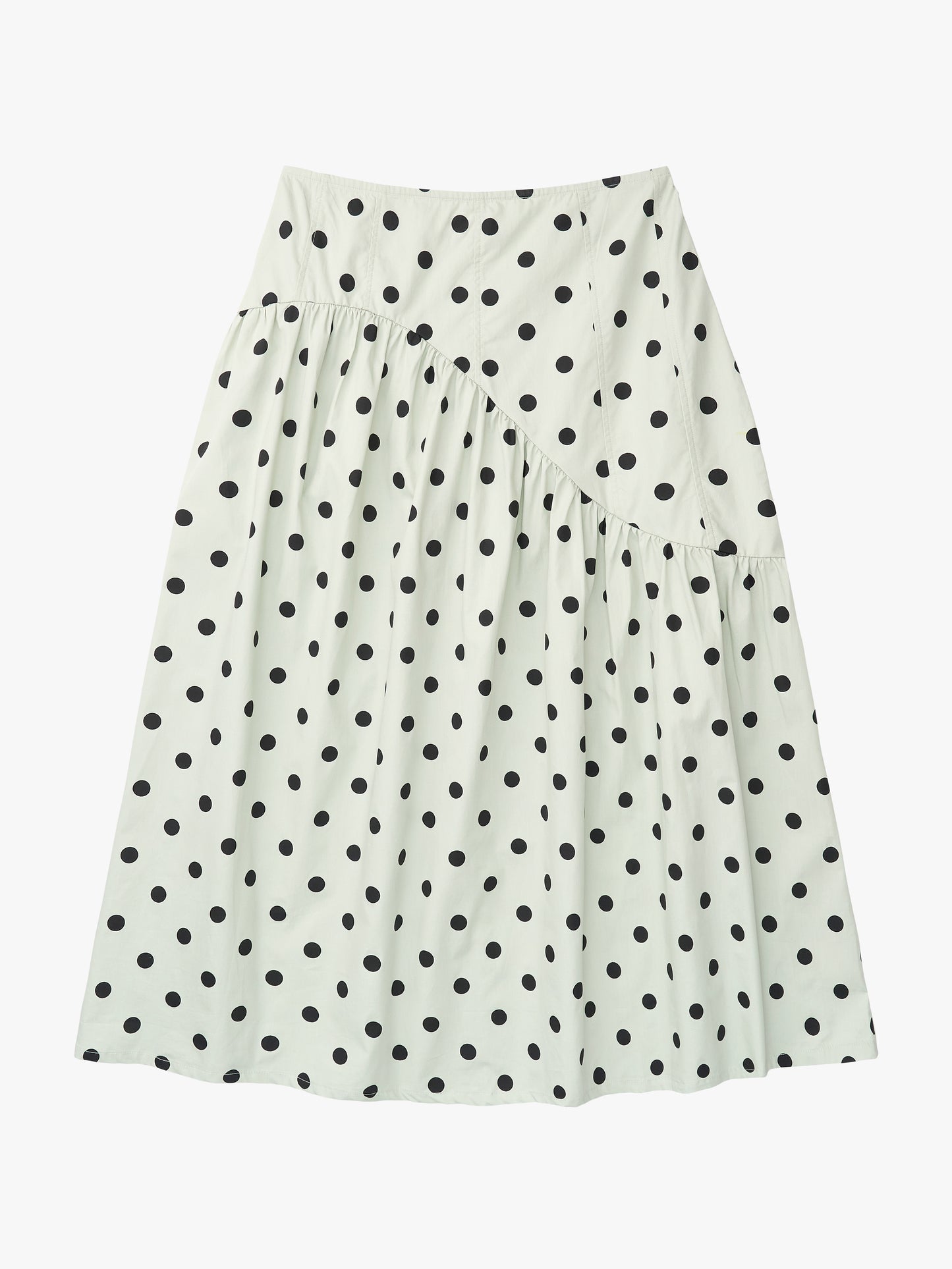 Polka dot skirt on a white background