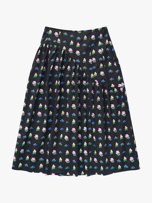 Maeve Midi Skirt - Noir Garden
