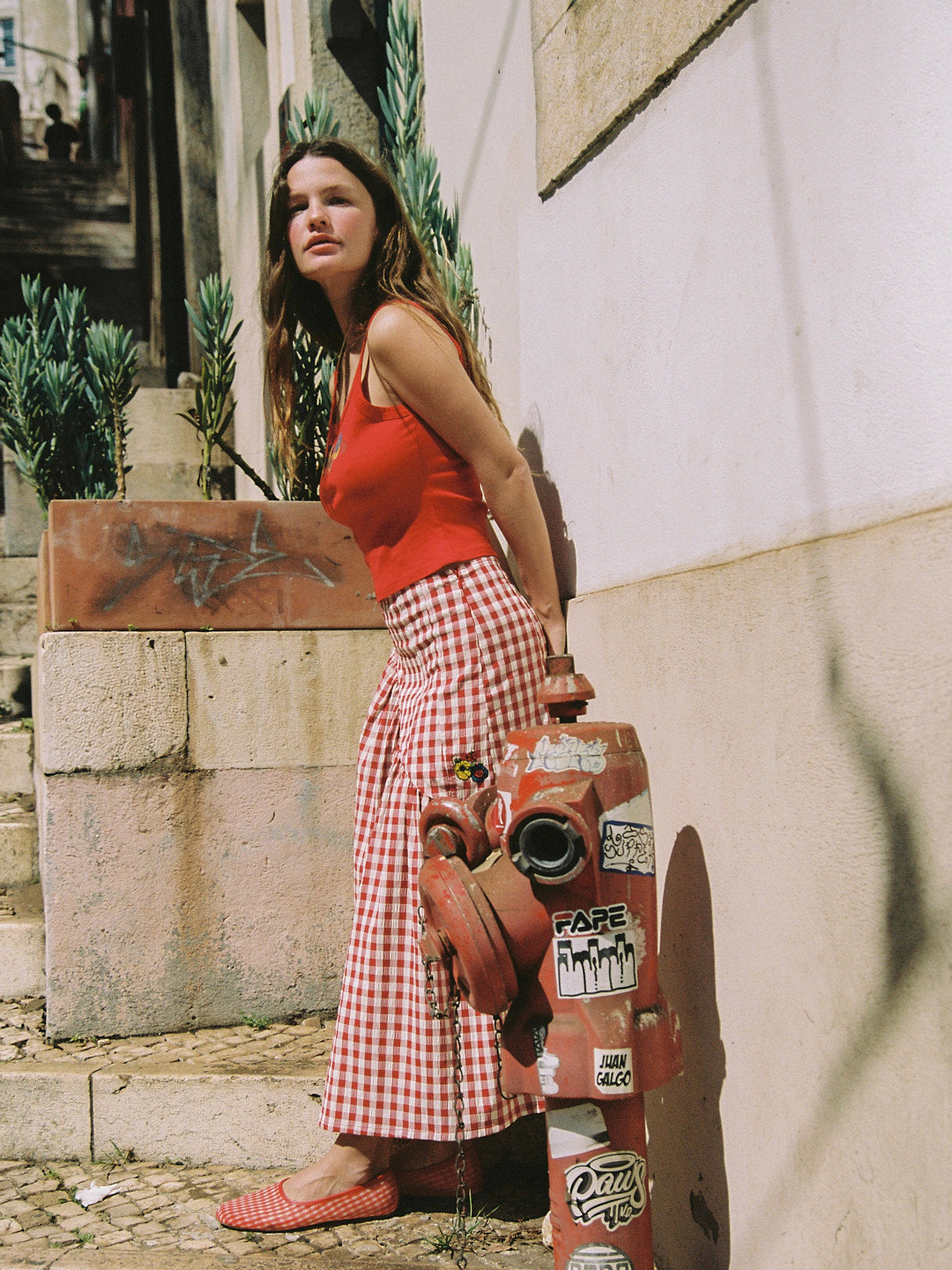 Harley Tank - Red Floral – Lisa Says Gah
