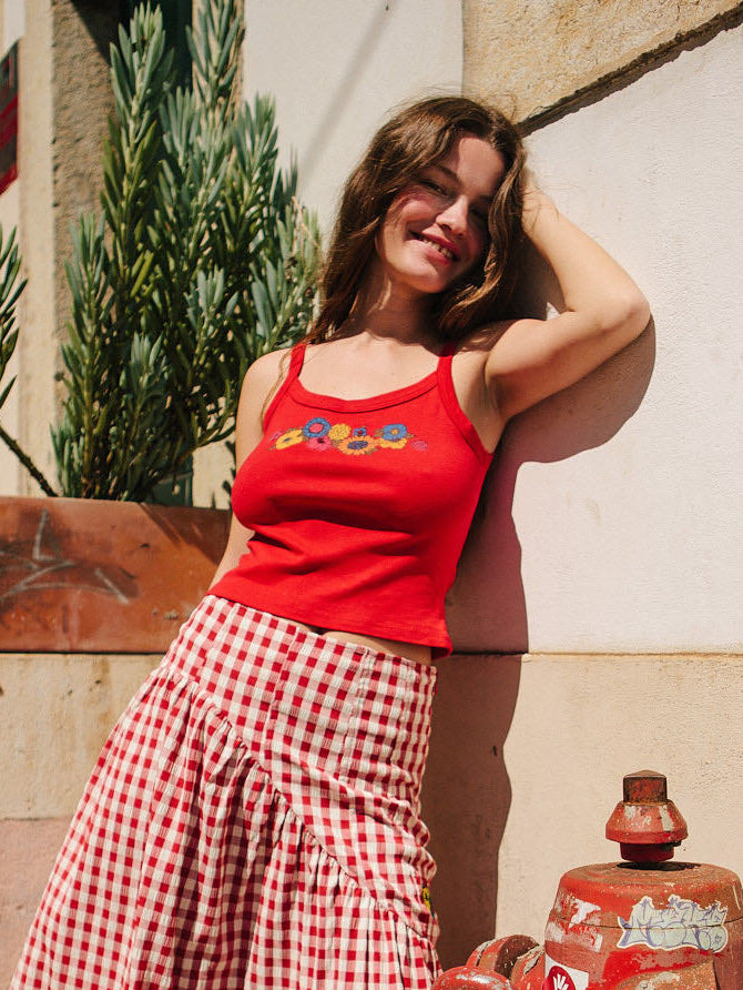 Harley Tank - Red Floral