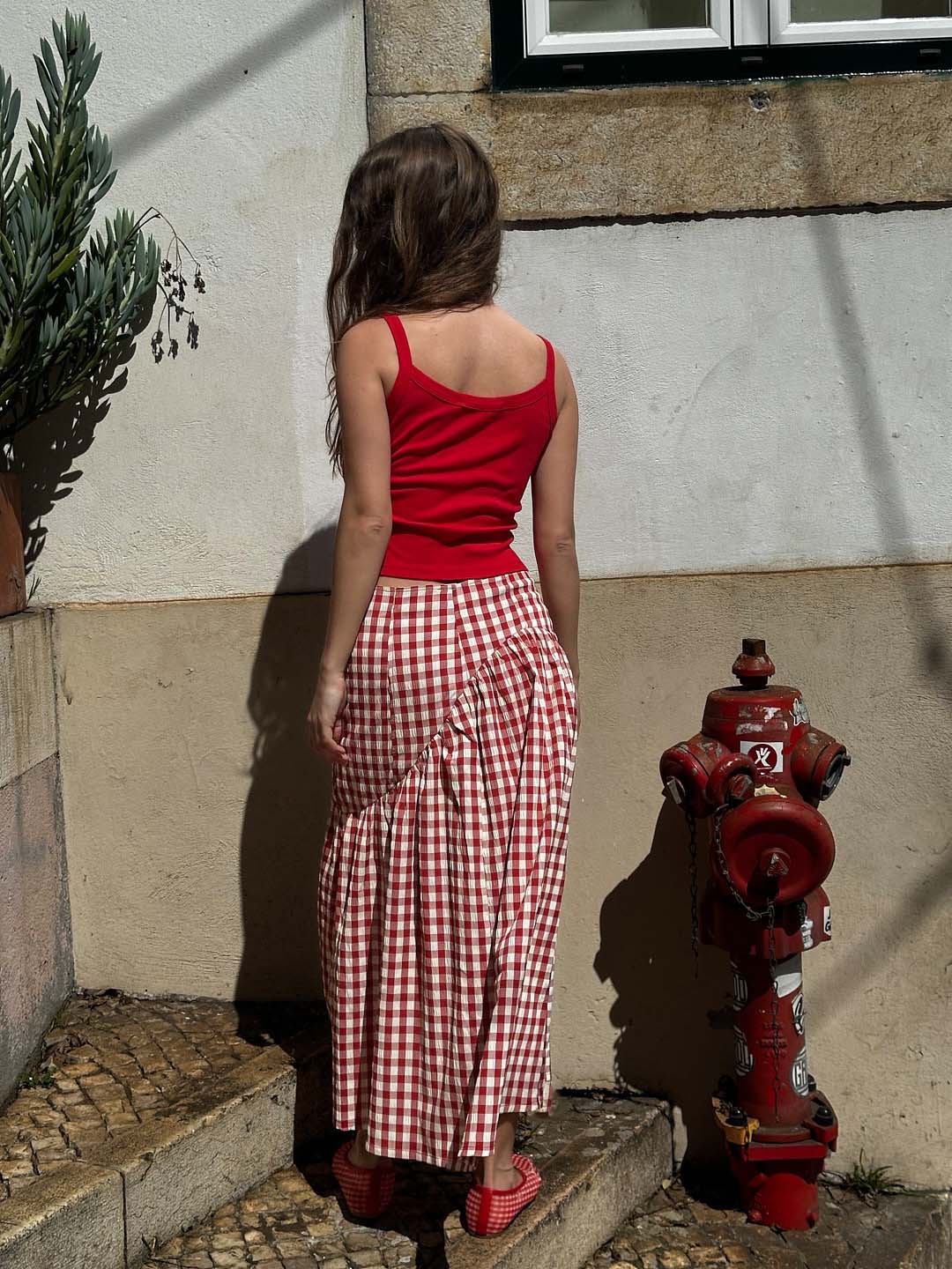 Maeve Midi Skirt - Cherry – Lisa Says Gah