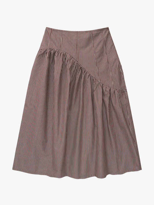 Maeve Midi Skirt - Saddle Stripe