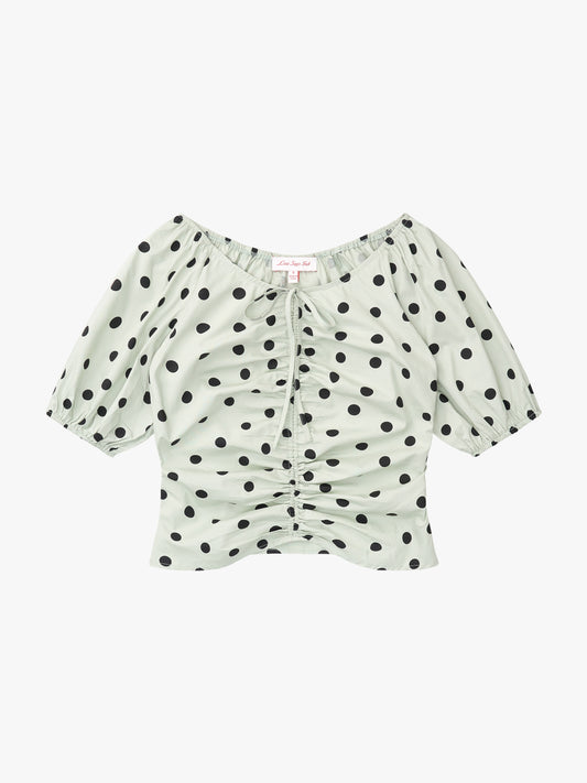 Margaret Top - Mint Chip Dot