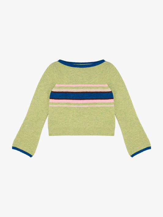 Mari Sweater - Pistachio Stripe