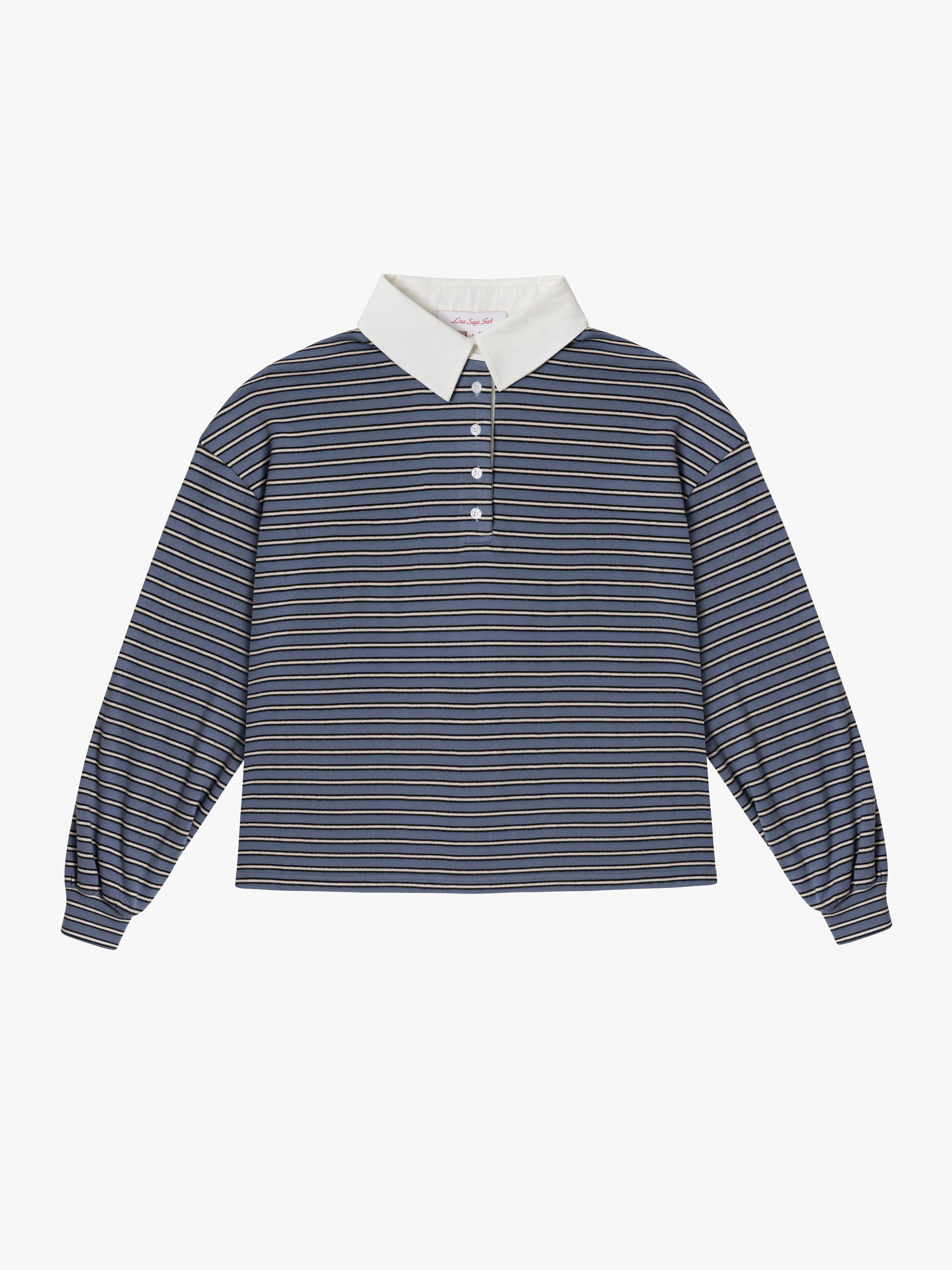 Marin Striped Polo - Blue Stripe – Lisa Says Gah