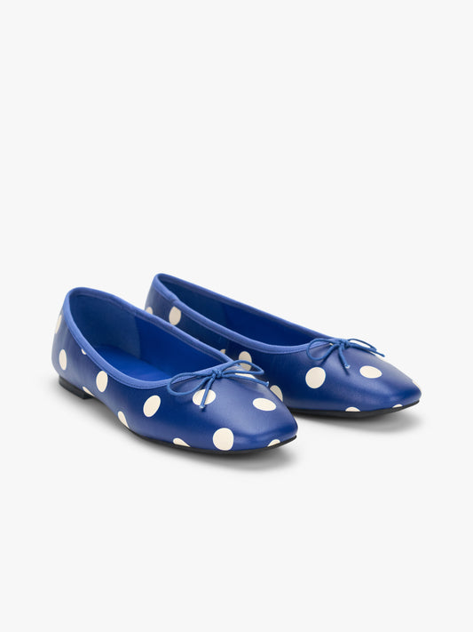 Matilda Flat - Navy Dot
