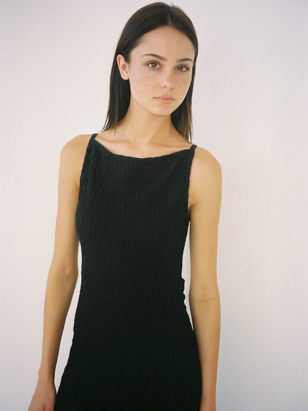 Maya Dress - Black Crinkle