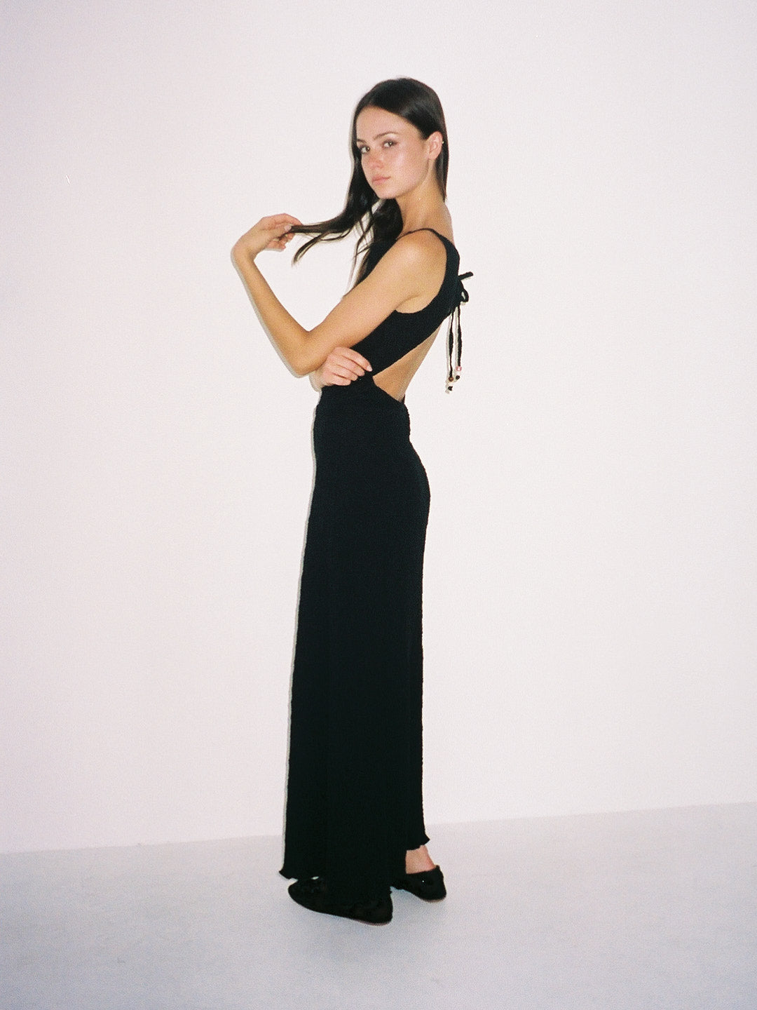 Maya Dress - Black Crinkle