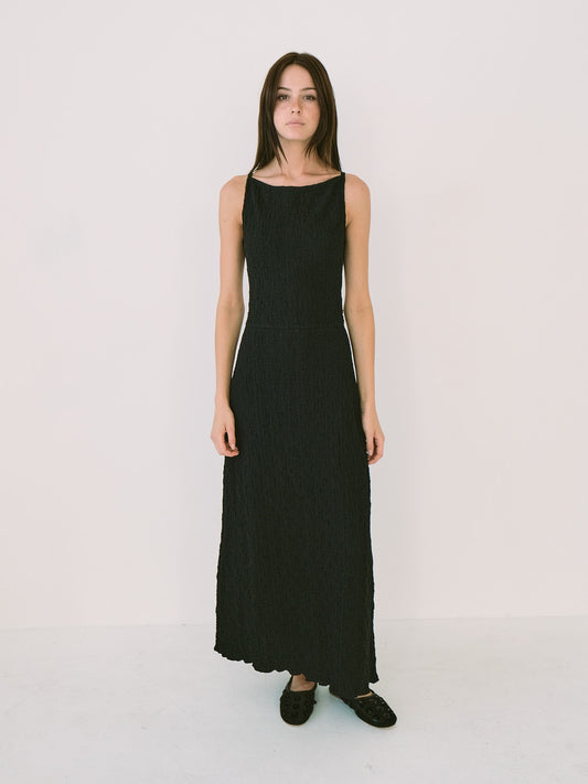 Maya Dress - Black Crinkle