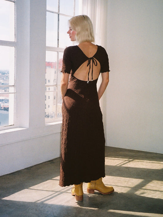 Maya Short Sleeve Dress - Mocha