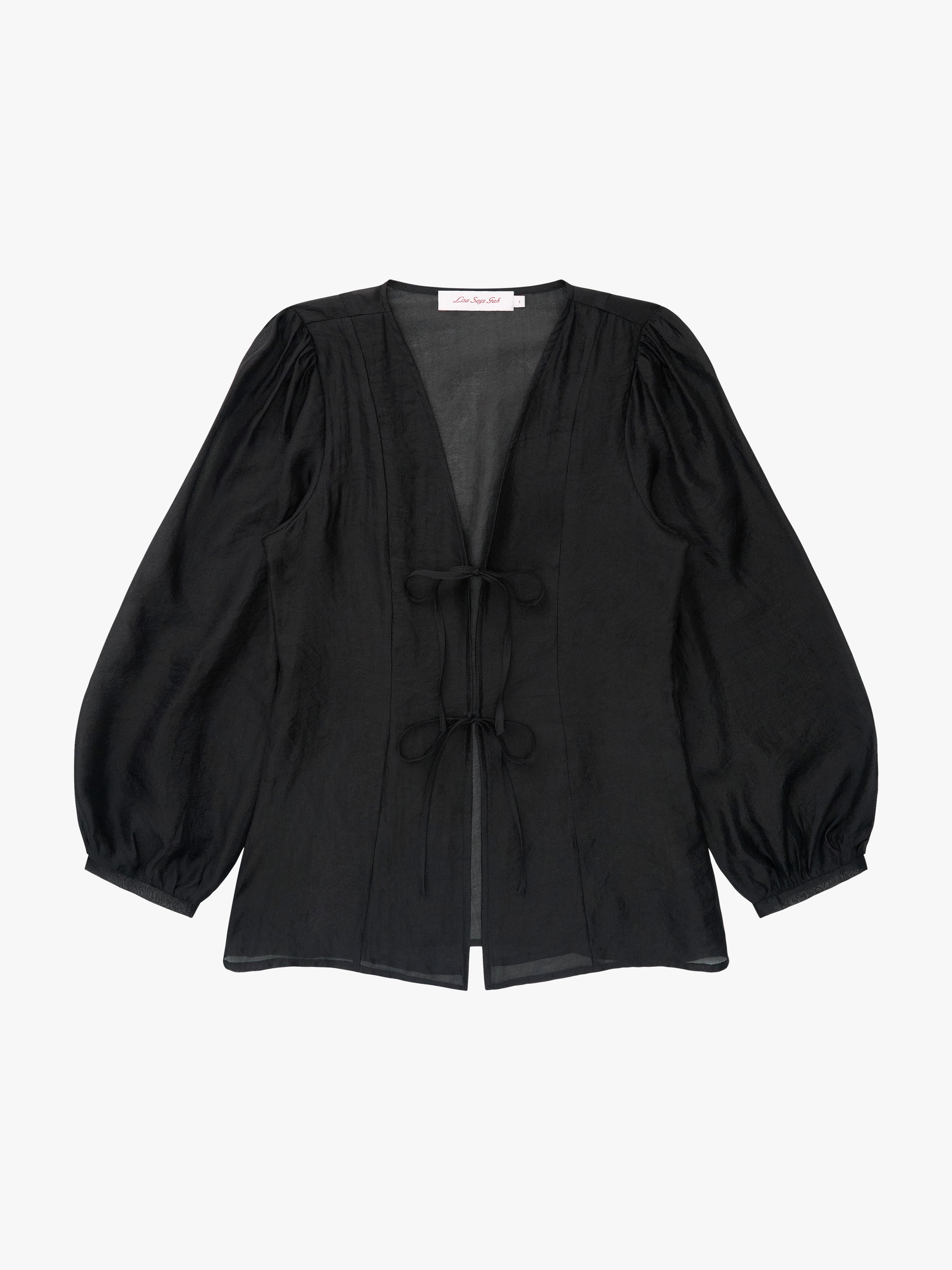 Meera Blouse - Black Organza – Lisa Says Gah