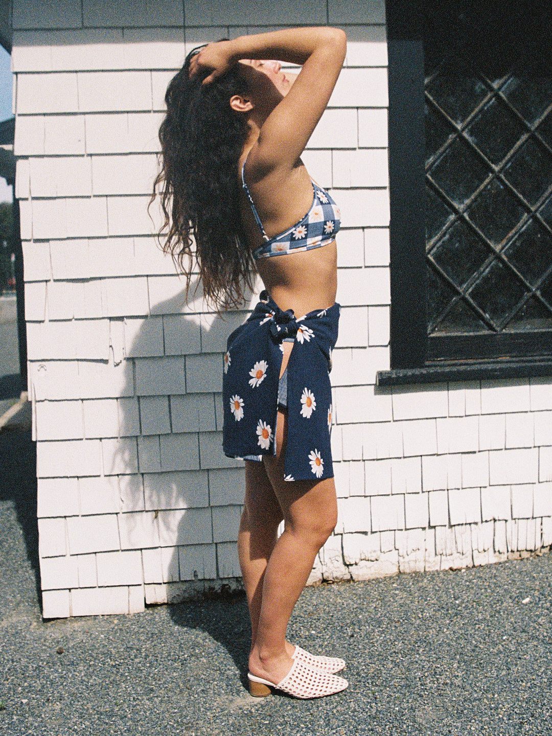 Mel Wrap - Navy Daisy