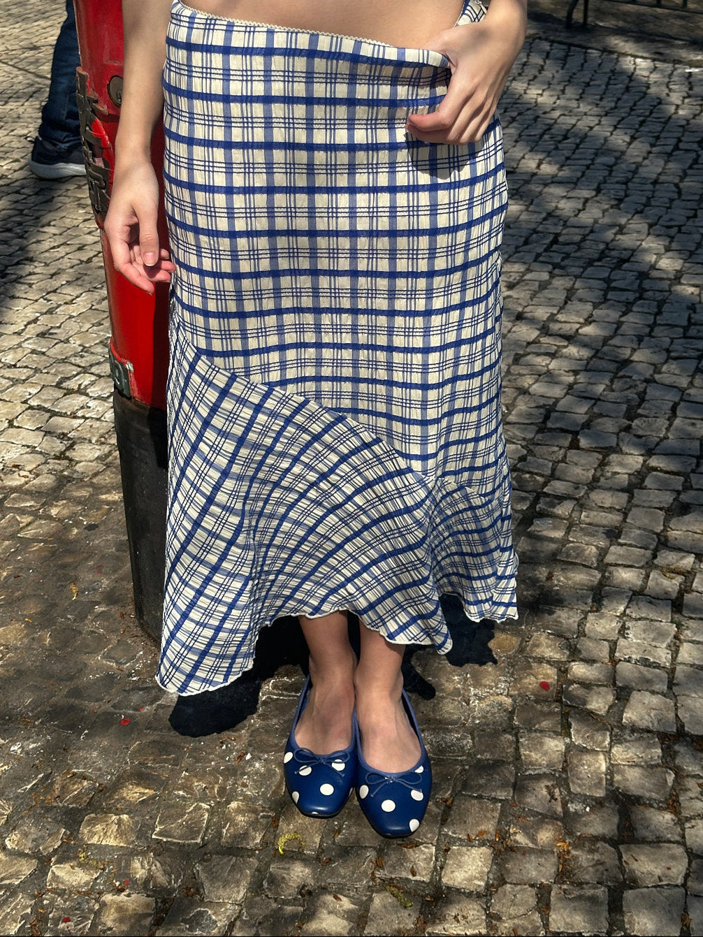 Matilda Flat - Navy Dot