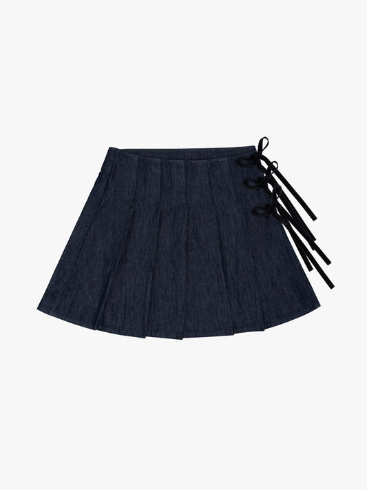Naomi Wrap Skirt - Dark Wash Denim