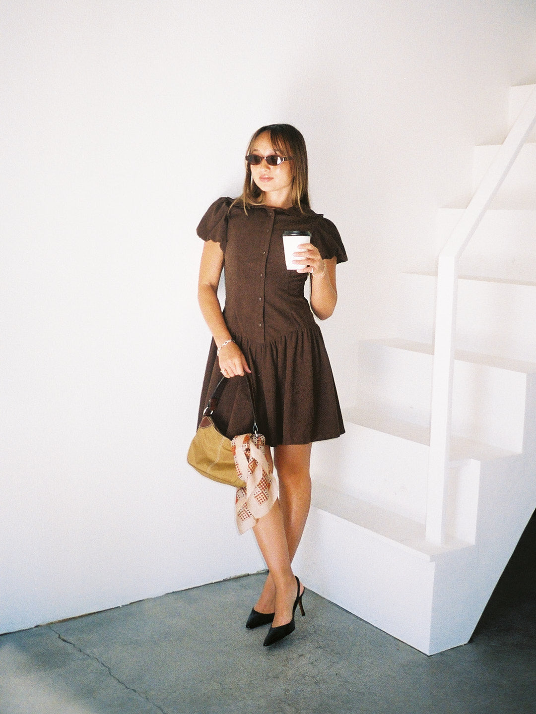 Nellie Dress - Brown