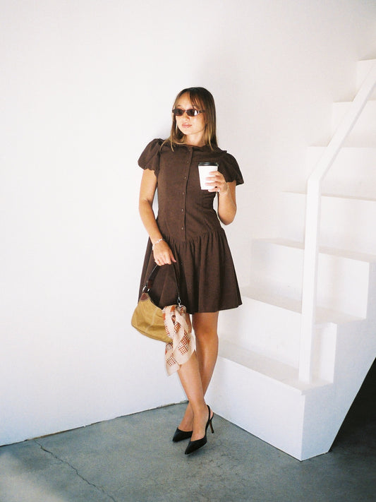 Nellie Dress - Brown