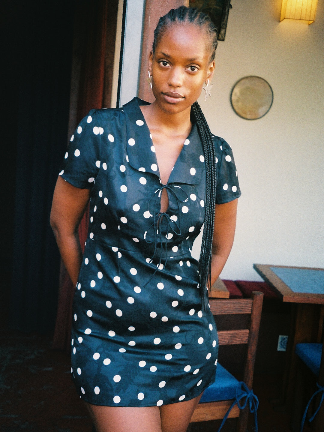 Alexa Shirtdress - Black Dot