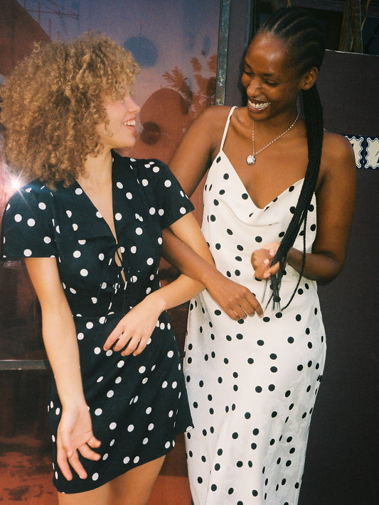 Alexa Shirtdress - Black Dot