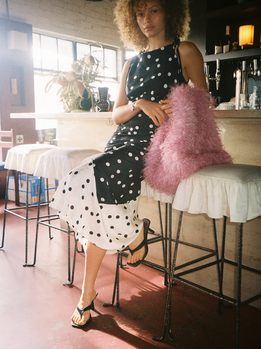 Lily Skirt - Black & White Dot