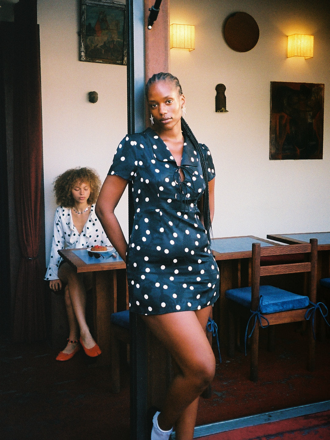 Alexa Shirtdress - Black Dot