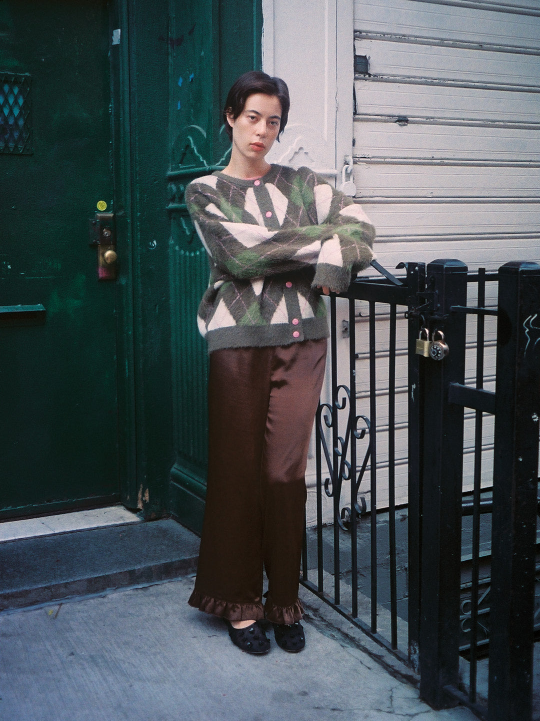 Liora Ruffle Pant - Chocolate