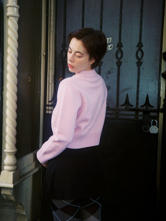 Posey Polo Sweater - Ballet Pink