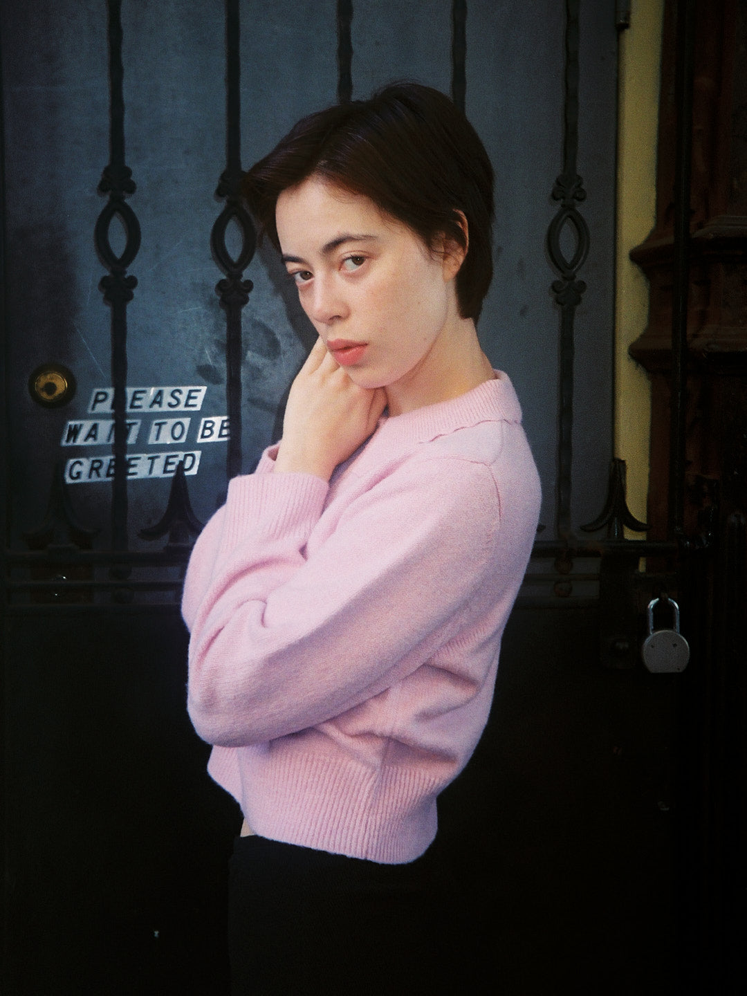 Posey Polo Sweater - Ballet Pink